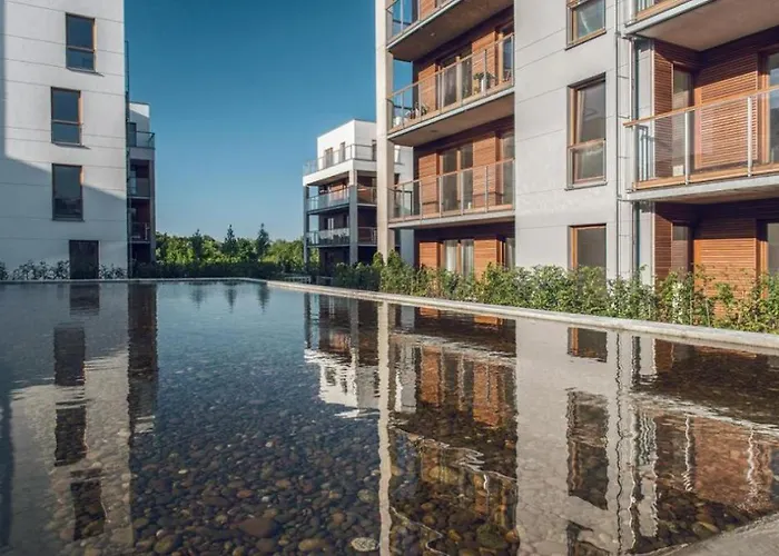 Nadmorski Dwor 14 - Plaza 1km, Parking, Sauna, Fitness 格但斯克