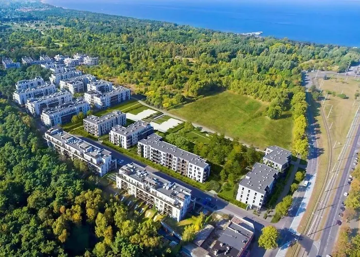 公寓 Nadmorski Dwor 14 - Plaza 1km, Parking, Sauna, Fitness 格但斯克